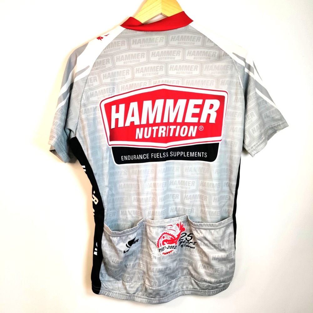 Voler Gray/Red XL‎ Hammer 25 Years Endurance 1/2 Zip Short Sleeve Cycling Jersey - Picture 5 of 11